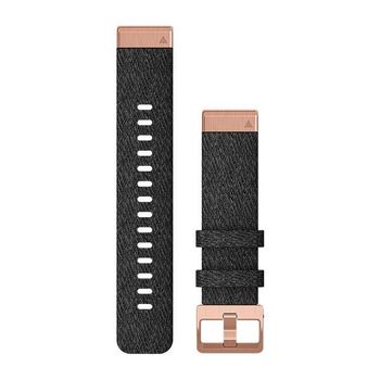 Artikelbild des Artikels “Garmin Ersatzarmband QuickFit 20mm Nylon Schwarz/Rosegold “