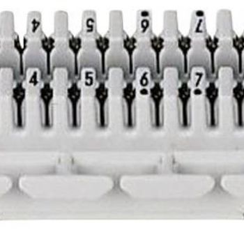 Image du produit “Corning 79101-517 00 LSA-PLUS<sup>®</sup> Anschlussleiste Baureihe 1 Anschlussleiste 10 Doppeladern gris Inhalt: 1 St. ”