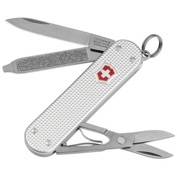 Image du produit “Victorinox Classic SD Alox, 58 mm, argent 0.6221.26 Schweizer Houssenmesser Anzahl Funktionen 5 argent ”