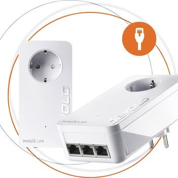 Product image of the product “Devolo Magic 2 LAN triple Starter Kit 2400 Mbit/s Ethernet LAN White 2 pc(s) ”