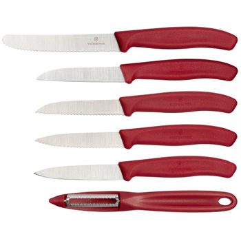 Artikelbild des Artikels “Victorinox Swiss Classic Gemüsemesser-Set 6 tlg. rot “