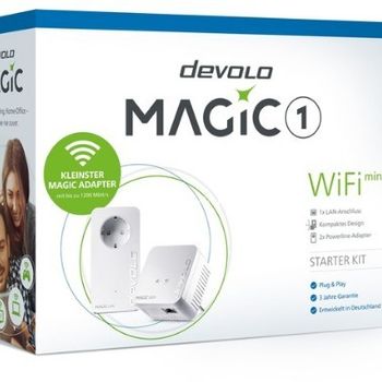 Product image of the product “Devolo Magic 1 WiFi mini Starter Kit 1200 Mbit/s Ethernet LAN Wi-Fi White 2 pc(s) ”