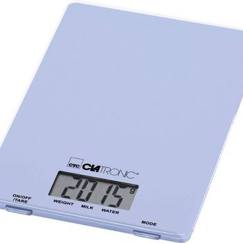 Artikelbild des Artikels “Clatronic KW 3626 LCD Küchenwaage digital Wägebereich (max.)=5kg Hellblau 220 x 150 x 16 “