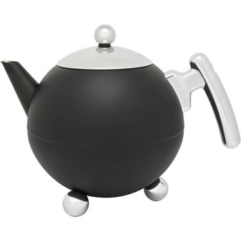 Bredemeijer Bella Ronde Single teapot 1200 ml Black, Chrome 