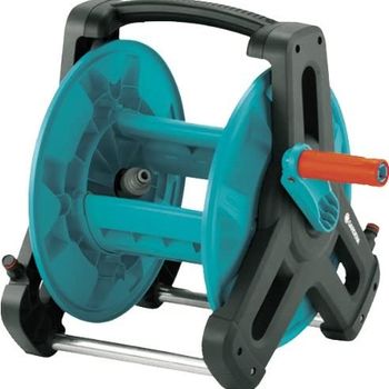 Product image of the product “Gardena 8007-20 Classic Hose Reel 50: Water hose reel for garden hose max. 50 m (13 mm tube), compact structure, with drip device, angled hose connector ”