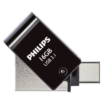 Product image of the product “Philips 2 in 1 OTG          16GB USB 3.1 + USB C Midnight Black ”