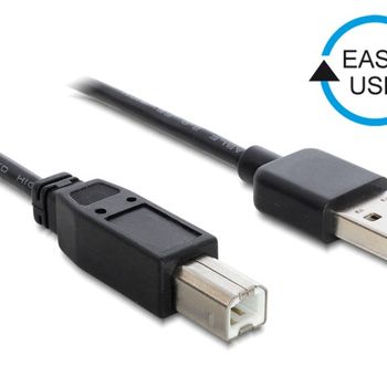Image du produit “DeLOCK 0.5m, USB2.0-A/USB2.0-B câble USB 0,5 m USB A USB B Noir ”