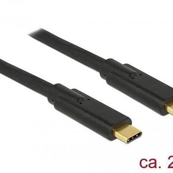 Product image of the product “DeLOCK 85527 USB cable USB 3.2 Gen 1 (3.1 Gen 1) 2 m USB C Black ”