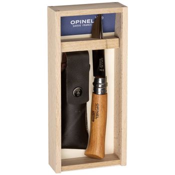 Immagine del prodotto “Opinel Taschenmesser No. 08 in Holzbox incl. Kunstcustodia in pelle ”
