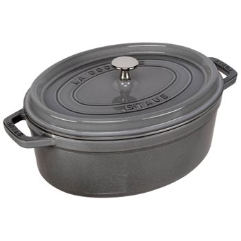 Artikelbild des Artikels “Staub La Cocotte 29cm oval Graphit-grau, Gusseisen “