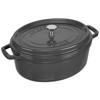 Artikelbild des Artikels “Staub La Cocotte 31cm oval Graphit-grau, Gusseisen “
