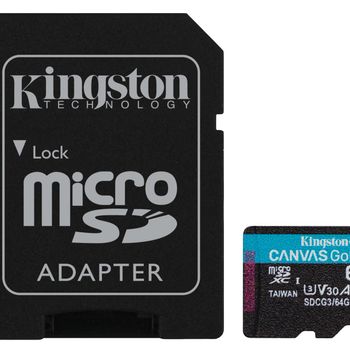 Artikelbild des Artikels “Kingston Technology 64GB microSDXC Canvas Go Plus 170R A2 U3 V30 Speicherkarte + Adapter Speicherkarte 64 GB “