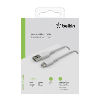 Product image of the product “Belkin BoostCharge USB cable 1 m USB A USB C White ”