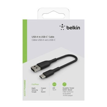 Product image of the product “Belkin CAB001BT0MBK USB cable 0.15 m USB A USB C Black ”