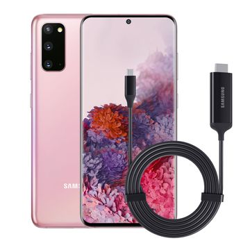 Product image of the product “Samsung G980F Galaxy S20 128 GB (Cloud Pink) + DeX-cable unlocked without Branding ”