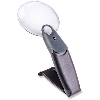 Immagine del prodotto “Carson FH-25 FreeHand Lupe con abknickbarem Griff = Fuß ”