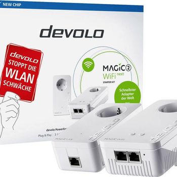 Product image of the product “Devolo Magic 2 WiFi next Starter Kit 2400 Mbit/s Ethernet LAN Wi-Fi White 2 pc(s) ”