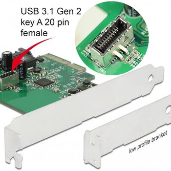 Artikelbild des Artikels “DeLOCK PCI Express Card zu 1x intern USB 3.2 Gen 2 Key A 20 Pin Buchse “