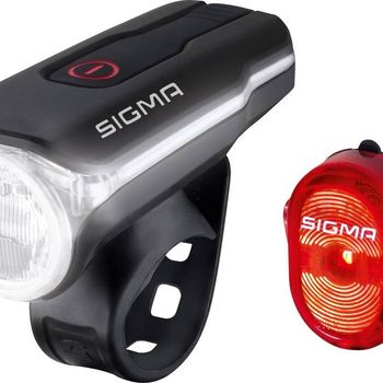 Immagine del prodotto “Sigma Fahrrad-Scheinwerfer AURA 60 / Nugget Set LED akkubetrieben nero ”