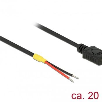 Artikelbild des Artikels “DELOCK USB Mikro-B St -> 2x offene Kabelenden Strom 0.2m “