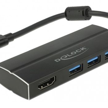 Product image of the product “DeLOCK 63931 laptop dock/port replicator USB 3.2 Gen 1 (3.1 Gen 1) Type-C Black ”