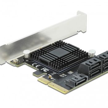 Image du produit “DeLOCK Carte 5 ports SATA PCI Express x4 - Facteur de forme à profil bas ”