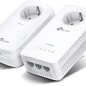 Product image of the product “TP-Link TL-WPA8631P KIT PowerLine network adapter 300 Mbit/s Ethernet LAN Wi-Fi White 2 pc(s) ”