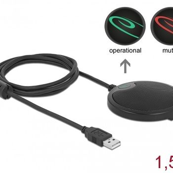 Artikelbild des Artikels “Delock 20672 USB Kondensator Mikrofon Omnidirektional für Konferenzen “