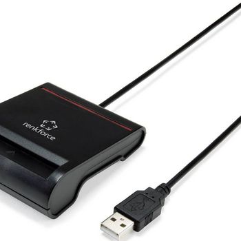 Image du produit “Renkforce RF-SCR-100 lecteur de cartes à puce Intérieure USB 2.0 Noir ”