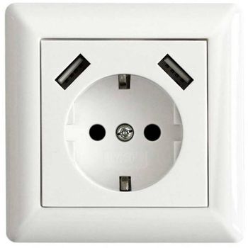 Product image of the product “LEDmaxx 106648 1fach concealed installation-Steckdose with USB, erhöhter Berührungsschutz white ”