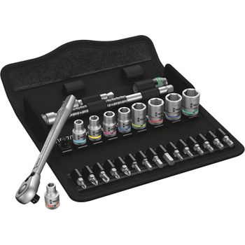 Product image of the product “Wera 8100 SA 11 Zyklop Steckschlüsselsatz zöllig 1/4\  28teilig 05004021001 ”