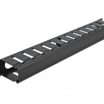 Product image of the product “DeLOCK 19″ Cable Management Routing Panel with 2 openings 1U black ”