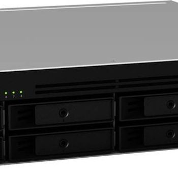 Product image of the product “Synology RackStation RS1221RP+ NAS/storage server Rack (2U) Ryzen Embedded V1500B 4 GB DDR4 0 TB DiskStation Manager Black ”