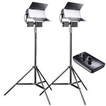 Artikelbild des Artikels “Walimex pro Sirius 160 LED 65W Daylight 2er Set mit Stativen “