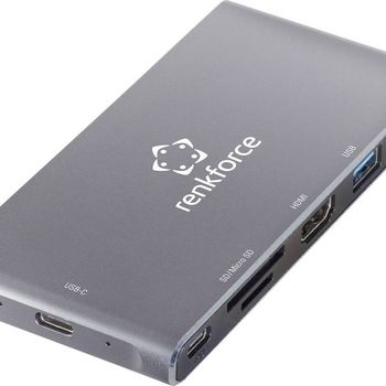 Artikelbild des Artikels “Renkforce RF-4599772 USB-C® Dockingstation Passend für Marke Dockingstations: Universal M.2 SSD Steckplatz, integrierter “