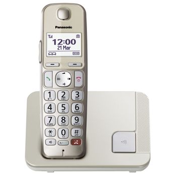 Product image of the product “Panasonic KX-TGE250 DECT telephone Caller ID Champagne, Gold ”