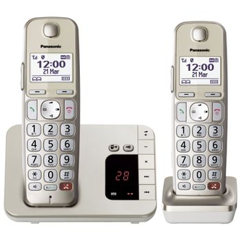 Product image of the product “Panasonic KX-TGE262GN telephone DECT telephone Caller ID Champagne ”