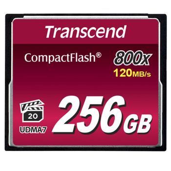 Image du produit “Transcend 256GB 800x CF 256 Go CompactFlash ”