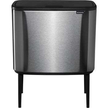 Product image of the product “Brabantia 316081 trash can 33 L Rectangular Stainless steel Black, Stainless steel ”