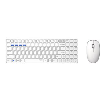 Product image of the product “Rapoo 9300M keyboard Mouse included Universal RF Wireless + Bluetooth QWERTZ German White ”