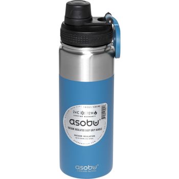 Product image of the product “Asobu - Alpine Flask - isolierte stainless steel Outdoorflasche 530ml blue ”