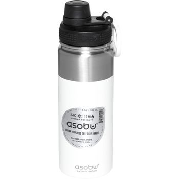 Product image of the product “Asobu - Alpine Flask - isolierte stainless steel Outdoorflasche 530ml white ”