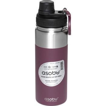 Product image of the product “Asobu - Alpine Flask - isolierte stainless steel Outdoorflasche 530ml Burgunderrot ”