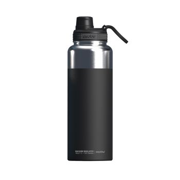 Product image of the product “Asobu - Mighty Alpine Flask - isolierte stainless steel Outdoorflasche 1 Liter black ”