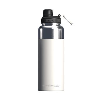 Product image of the product “Asobu - Mighty Alpine Flask - isolierte stainless steel Outdoorflasche 1 Liter white ”