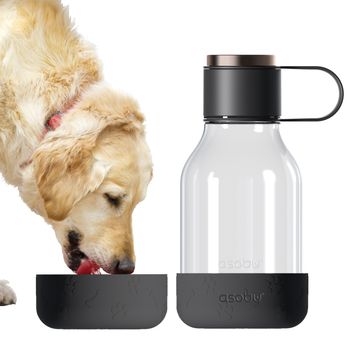 Product image of the product “Asobu - Dog Bowl - Flasche aus Tritan with Hundenapf 1,5 Liter black ”