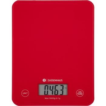 Product image of the product “Zassenhaus Balance Red Countertop Rectangle Electronic kitchen scale ”