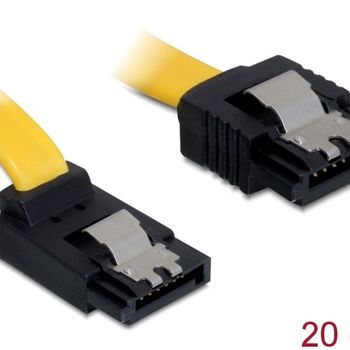 Image du produit “DeLOCK 0.2m SATA Cable câble SATA 0,2 m Jaune ”