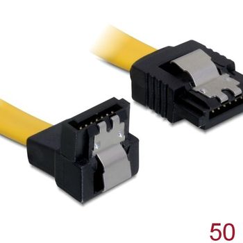 Image du produit “DeLOCK 0.5m SATA Cable câble SATA 0,5 m Jaune ”