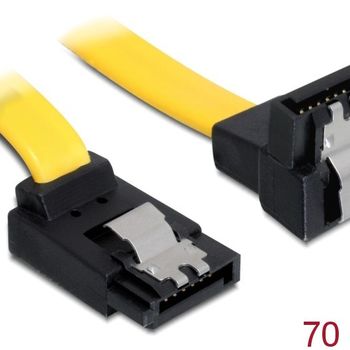Image du produit “DeLOCK 0.7m SATA M/M câble SATA 0,7 m Jaune ”